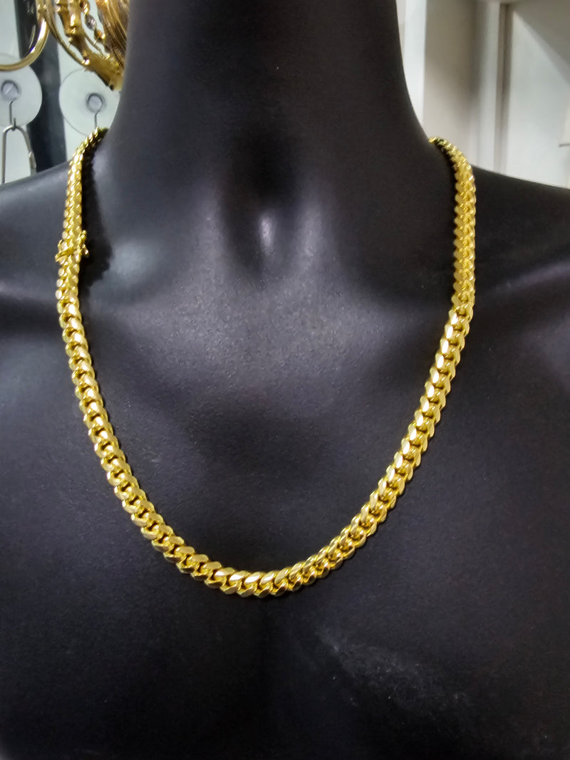 14k 9mm Miami Cuban Link yellow gold  Solid/Full