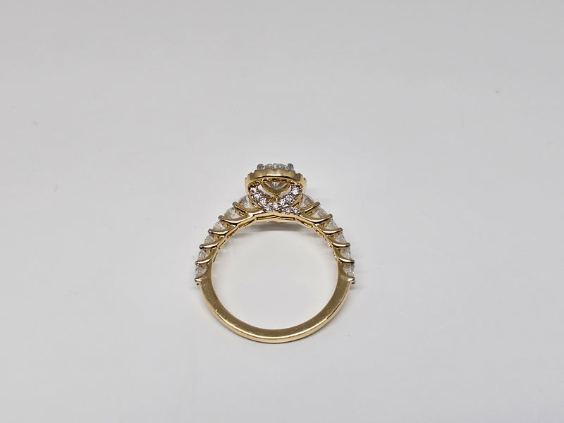 14k Engagement ring 1.52ct Pear Shape VS Diamonds