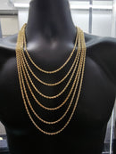 3mm 10k Rope Chain Solid/full diamond cut