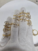 10k 0.15ct-0.25ct Letters Diamonds Rings