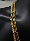 7MM 10k Yellow Gold Franco Chain JJJ002