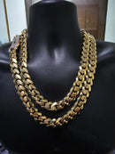 17MM 10k Yellow Gold  Monaco Chain MCOD15