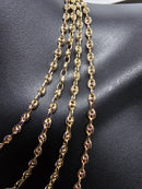 Chaîne en or jaune 10k 5mm grain de cafe