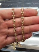 Chaîne en or jaune 10k 5mm grain de cafe