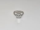14k Oval Shape Princess Ring 4.91ct VS Diamonds