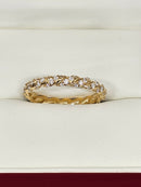 14k Full Diamond Band Design Solid 0.60ct VS