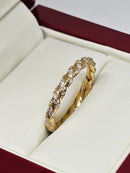 14k Full Diamond Band Design Solid 0.60ct VS