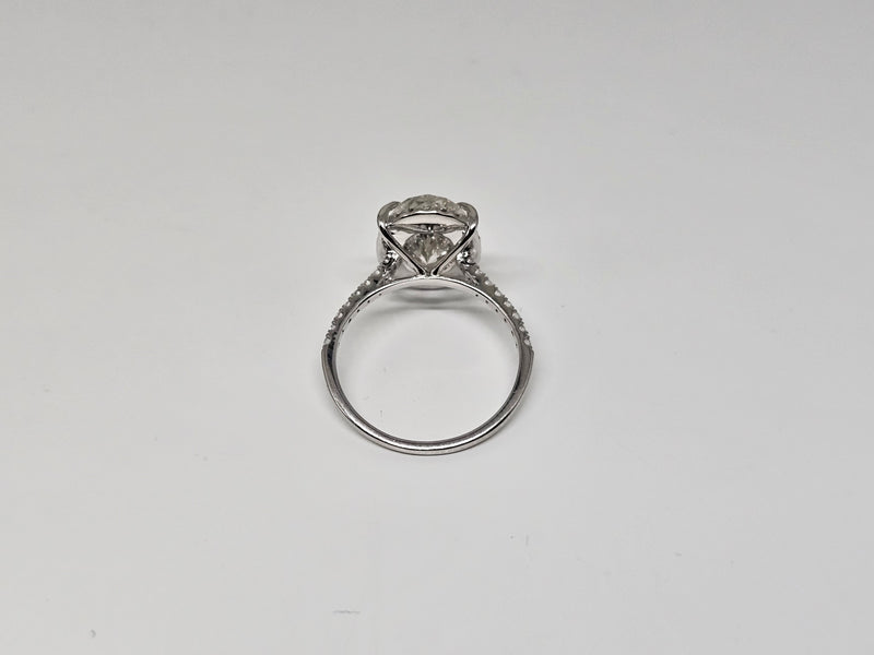 14k Oval Shape Marry Ring 3.91ct VS Diamonds