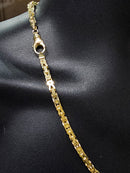10k 5mm Byzantine chain Solid/full links