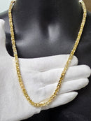 10k 5mm Byzantine chain Solid/full links