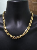 10k 11mm Monaco chain Yellow Gold CZS Lock