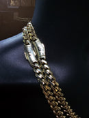 10k 11mm Monaco Chain Yellow Gold