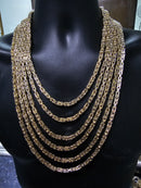 5.5mm 10k Byzantine chain coupe Diamond cut