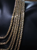 5.5mm 10k Byzantine chain coupe Diamond cut