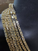 5.5mm 10k Byzantine chain coupe Diamond cut