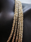 5.5mm 10k Byzantine chain coupe Diamond cut