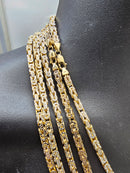 4.5mm 10k Byzantine chain coupe Diamond cut