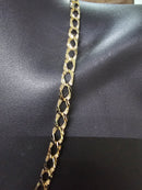 7.50mm 10k Yellow Handmade gourmette gold chain