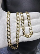 7.50mm 10k Yellow Handmade gourmette gold chain