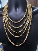 7MM 10K Diamond Cut Rope Chain bbb-199