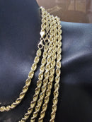 7MM 10K Diamond Cut Rope Chain bbb-199