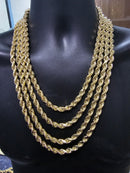 8MM 10K Diamond Cut Rope Chain bbb-299