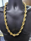 15MM 10K Jumbo Laser cut Rope Chain bbb-399