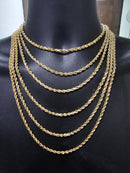 4mm 10k Rope Chain Diamond Cut
