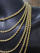 4mm 10k Rope Chain Diamond Cut