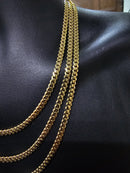 5mm 10k Monaco chain Yellow Gold