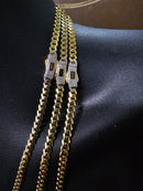 5mm 10k Monaco chain Yellow Gold