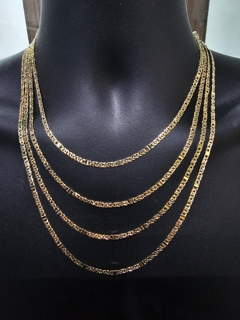 14k Curb Marined chain Solid Classic