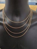 2.5mm 10k Curb Chain Diamond Cut