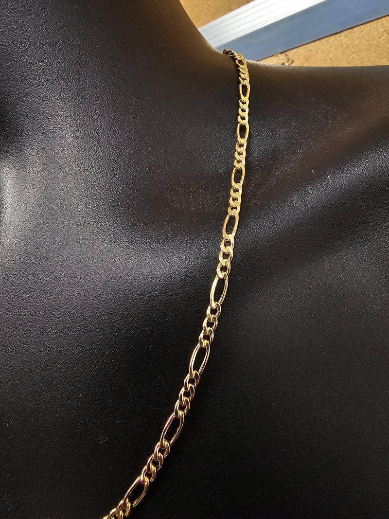 10k Gold 4mm Figaro Chain  Yellow Gold