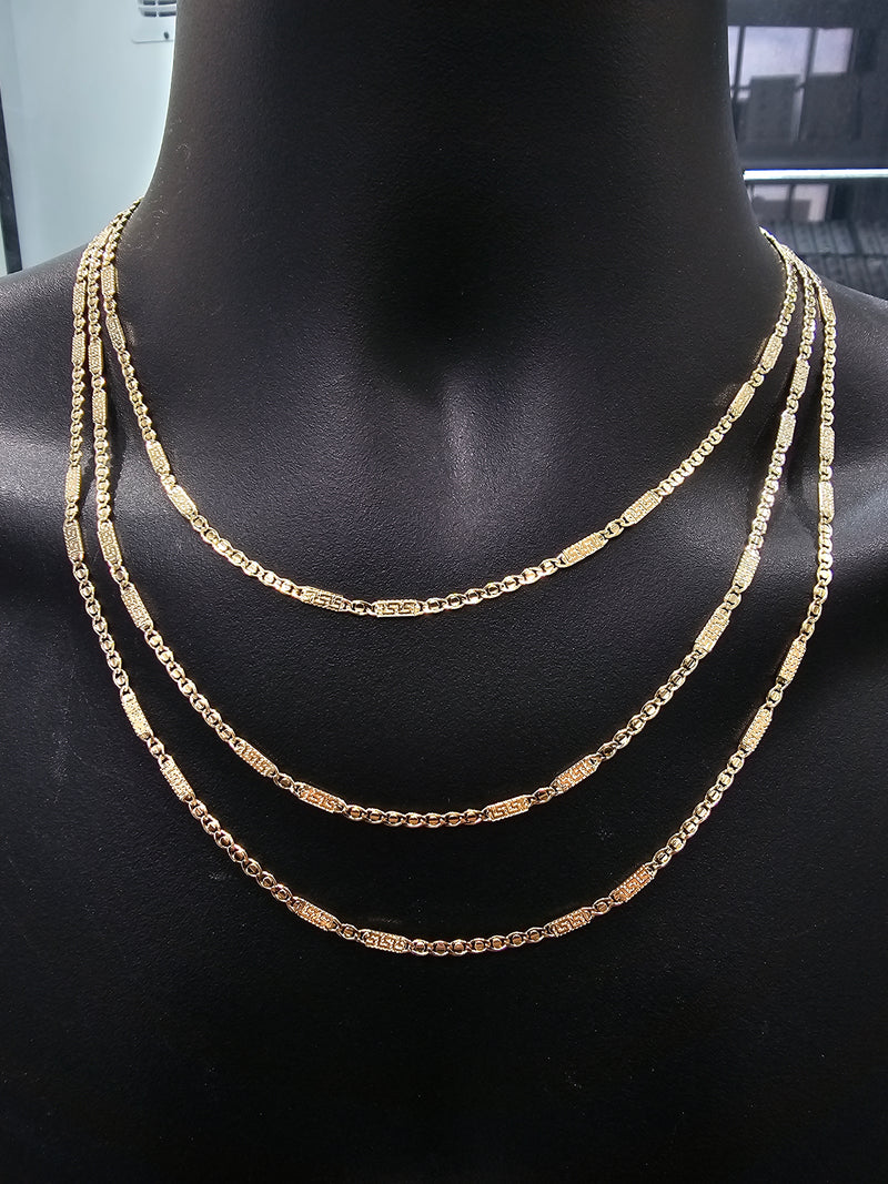 10k Gold 3mm  Medusa  chain New