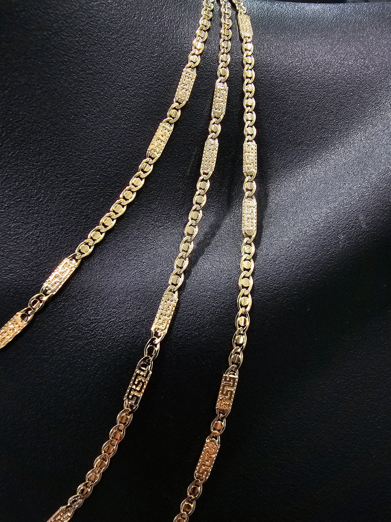 10k Gold 3mm  Medusa  chain New