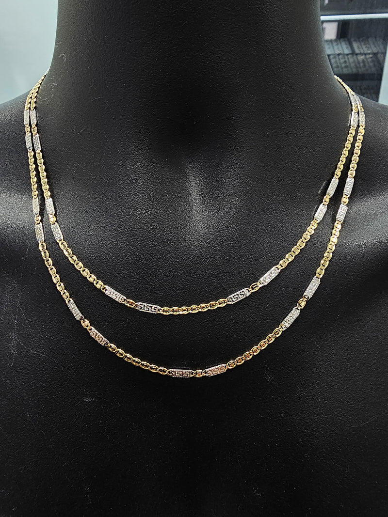 3mm Gold 10k Medusa 2 tons  chain New