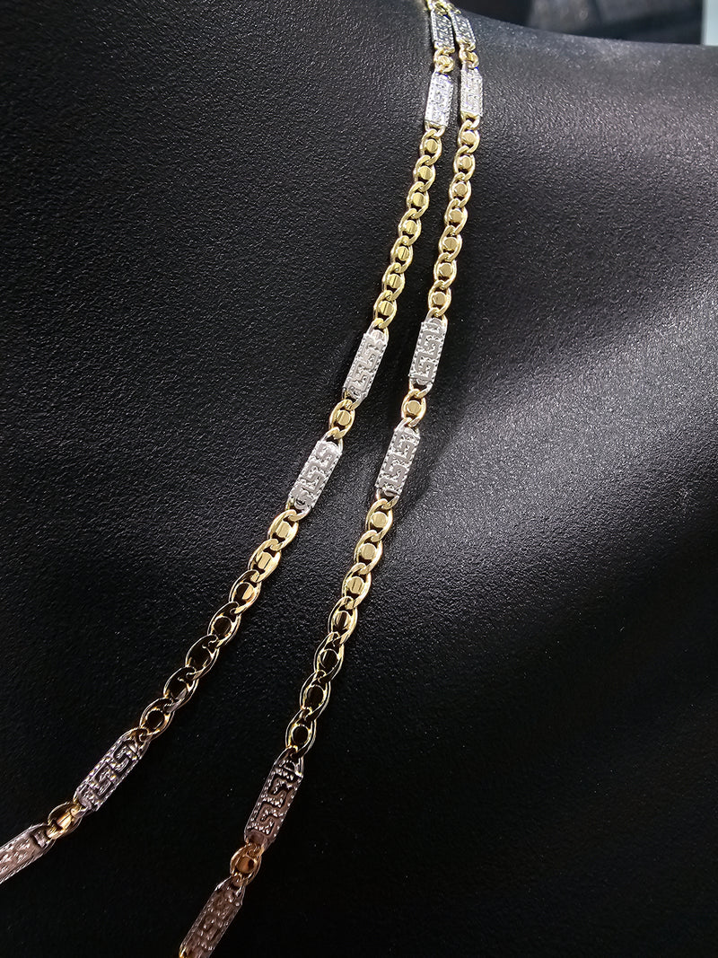 3mm Gold 10k Medusa 2 tons  chain New