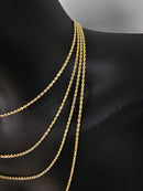 2mm 10k Rope chain diamond cut Solid/Full