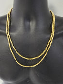 Chaîne lune 10k 4mm or jaune