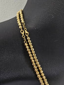 Chaîne lune 10k 4mm or jaune