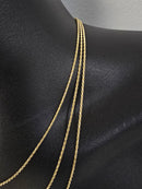 10k 1.3mm Rope chain solid/Full Yellow gold