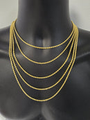 10k 2.5mm Rope Chain Solid/full diamond cut