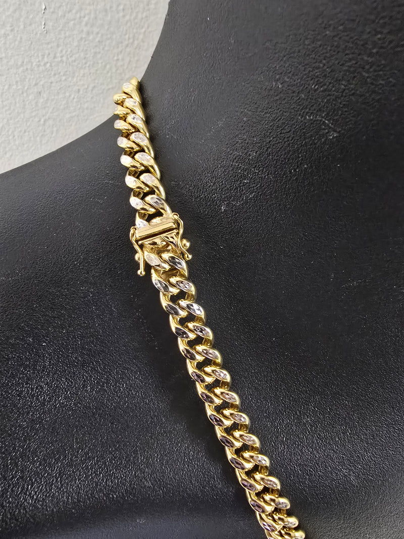 10k 8mm miami cuban link diamond cut
