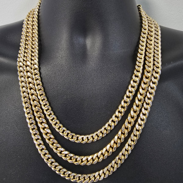 【60cm】【50cm】【10mm】【18K刻印あり】【Miami Cuban】 60cm】【50cm】【10mm】【18K刻印あり】【Miami Cuban】