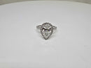 Beautiful Pear Ring 3.66CT Lab Diamond Engagement Rings in 14K White Gold