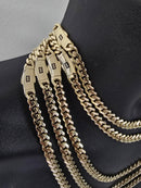 10k 8mm Monaco Yellow Gold chain All Gold lock