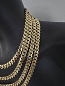 9mm 10k Yellow Gold Monaco Chain