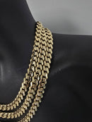 10k 11mm Monaco Yellow Gold chain All Gold lock
