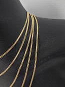 2MM 10k Yellow Gold Baby Miami Cuban Link Chain